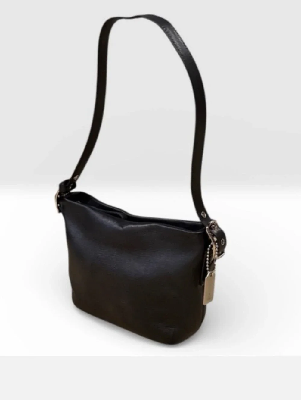 COACH Y2K ♣️Mini Coach Vintage Legacy Black Leather Demi/Mini  Duffelette Bag